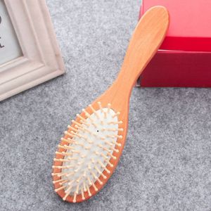 1Pc Houten Kam Professionele Anti-Statische Kussen Haaruitval Massage Borstel Haarborstel Kam Hoofdhuid Hair Care Gezond Bamboe kam