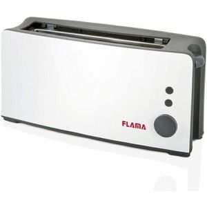 Flama 958FL Brood Broodrooster White-900W-EXTRA Breed Slot-Thermostaat 6 Posities-Ontdooien Functies En Stop