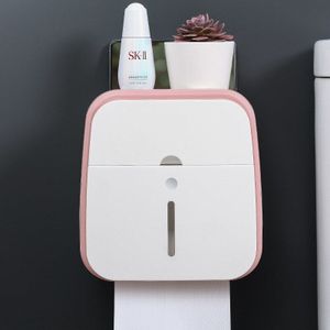 Toiletrolhouder Waterdicht Muur Gemonteerde Multifunctionele Papier Houder Zelfklevende Waterdichte Opslag