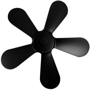 Zwarte Haard 4 Blade Warmte Aangedreven Kachel Fan Hout Brander Eco Vriendelijke Stille Ventilator Thuis Efficiënte Warmteverdeling