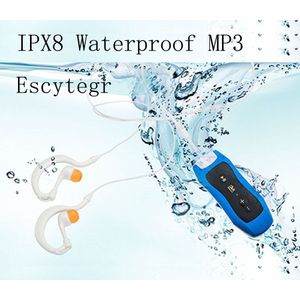 4 GB/8G Waterdichte IPX8 MP3 Speler Onderwater Sport Clip MP3 Met FM Zwemmen Duiken Oortelefoon
