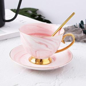 Gouden Rand Thee Cup Schotels Set Keramische Europese Mok Porselein Turkse Koffie Kopjes Tazas De Ceramica Espresso Cup AC50CU