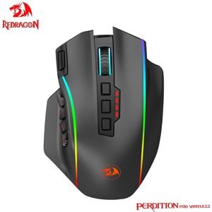 Redragon Perdiction Elite M901-KS Rgb Usb 2.4G Draadloze Gaming Muis 16000Dpi 19 Knoppen Programmeerbare Ergonomisch Voor Gamer Muizen