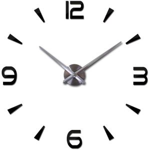 Woonkamer Acryl Spiegel Batterij-Operated Quartz Naald Digitale Grote Horloge Grote Eenvoudige Decoratie Unieke Wandklok