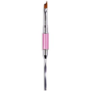 1PC Nail Art Schoonheid Pen Met tweekoppige Staal Push En Passen Lijm Pen Met Speciale-vormige bloemblaadje Schilderij Pen Beauty Tool