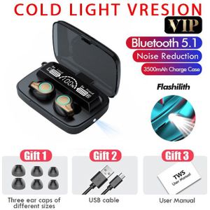 Draadloze Hoofdtelefoon Bluetooth Oortelefoon Led Display Sport Waterdichte Oordopjes Hifi Stereo Headset Met Microfoons