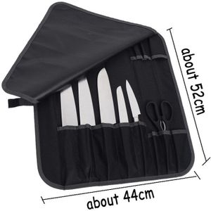 Koksmes Tas Roll Bag Carry Case Bag Keuken Koken Draagbare Duurzaam Opslag 11 Zakken Zwart Quadra Tassen