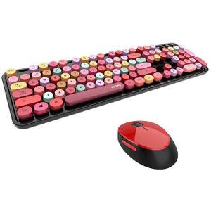 Luetooth Toetsenbord Usb Draadloze Gemengde Kleur Ronde Keycap Plastic Panel Mobiele Telefoon Toetsenbord Afneembare Key Cap