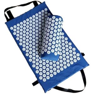 Spike Massage Kussen Yoga Acupressuur Pad Mat En Kussen Set Hals Back Body Spier Voet Massager Pijn Stress Met tas