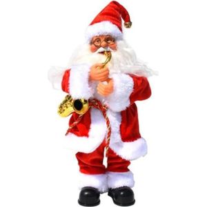 1 Set Lively Kerstman Speelgoed Elektrische Omgekeerde Street Kerst Muziek Voor Kinderen Claus Kerstversiering Santa Dans O8W9