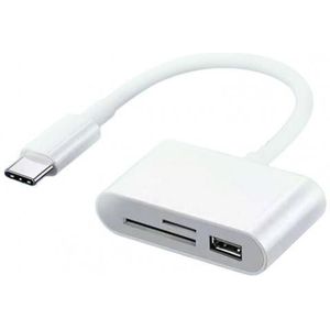 Sd Kaartlezer Usb C Kaartlezer 3 In 1 Usb 2.0 Tf Mirco Sd Smart Geheugenkaartlezer Type C Otg Flash Drive Cardreader Adapter