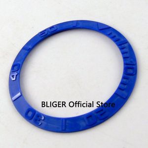 Mode BLIGER 38mm Blauwe Keramische Bezel Insert Fit 40mm SUB Automatisch Uurwerk Horloge Case Bezel BB26