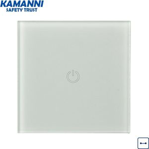 Kamanni Glas Touch Smart Switch 1 Gang 1way 100 V-240 V Muur Switching Led Verlichte Lichtschakelaar Panel touch Screen Knop