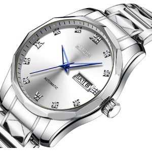 Haiqin Heren Horloges Luxe Automatische Mechanische Horloge Mannen Week Datum Polshorloge Heren Rvs Waterdichte Klokken