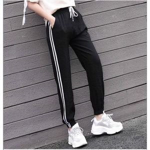 Lente Casual Joggingbroek Broek Side-Streep Vrouwen Losse Elastische Taille Sportkleding vrouwen Harembroek Broek