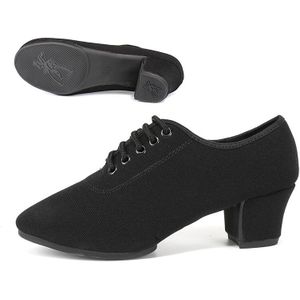 Dansschoenen Oxford Doek Rubberen Zool Ballroom/Latin/Moderne/Tango 5Cm Vierkante Hakken Indoor/Outdoor dansen Schoenen Voor Vrouwen Meisjes