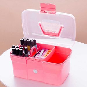 Hand-Held Desktop Opbergdoos Schaar Make-Up Organizer Sieraden Nagellak Pen Container Manicure Tool Case