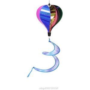 Rainbow Heteluchtballon Pailletten Windzak Gestreepte Wind Spinner Outdoor Decor D23 20