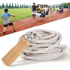 3-20M Hout Grip Handvat Springtouw Volwassen Outdoor Sport Fitness Training Springen Touw Multi-Persoon Groep overslaan Touw Apparatuur