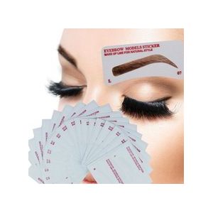 12 paren Kaart Wenkbrauw Stencil Grooming Shaper Template Make Shaping Gereedschap Stickers Wenkbrauw Template Kaart DIY Accessoires