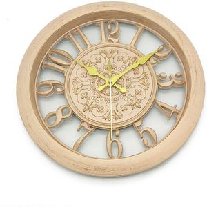 Pvc Vintage Stille Quartz Rustieke Decoratieve Wandklok Retro Stijl Nummer Shabby Chic Steampunk Muur Decor Horloge