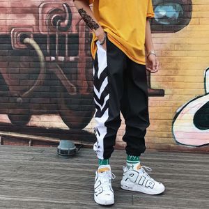 Loldeal Joggingbroek Mannen Plus Size Casual Zwart Wit Streep Gedrukt Mode Mannen Broek Hip Hop Broek Harembroek Broek