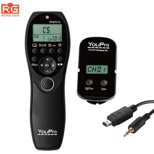 YouPro YP-870 II DC2 2.4G Draadloze Afstandsbediening LCD Timer Ontspanknop Zender Ontvanger voor Nikon DSLR Camera