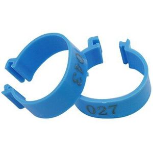 20mm Kip Digitale Clip Ring Plastic Identificatie Ring GEEN. 1-100 Gevogelte Voet Ring Kippenhok Voeden levert 100 Stuks