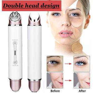 Ems Radio Mesotherapie Elektroporatie Gezicht Schoonheid Pen Dubbele Hoofd Rf Frequentie Led Photon Gezicht Huidverjonging Rimpel Remover