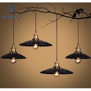 Industriële Vintage Hanglamp Schaduw Retro Plafond Verlichting Restaurant Hanglamp Schaduw E27 Base (Geen Lamp)