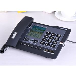 Kantoor Thuis Draadgebonden Telefoon Telefoon Met Caller Id/Wisselgesprek, Speakerphone, Zwarte Lijst, dual Interface Rekenmachine &amp; Wekker