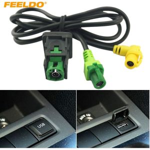 Feeldo Auto Oem RCD510 RNS315 Usb Kabel Met Schakelaar Voor Vw Golf MK5 MK6 Vi 5 6 Jetta Cc Tiguan passat B6 Armsteun Positie