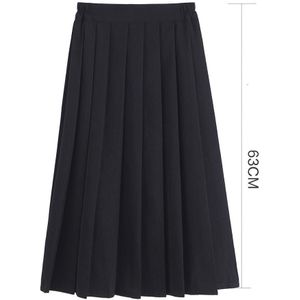 Vrouwen JK High School Uniformen Rok Studenten Meisjes Harajuku Preppy Stijl Plus Size Geplooide Hoge Taille EEN-lilne Rok donkerblauw