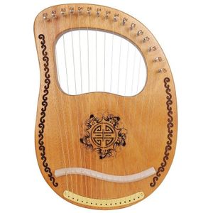 16-Tone Log Lier Draagbare Muziekinstrument Harp 16-Strings Massief Hout Fineer Lier Snaarinstrument