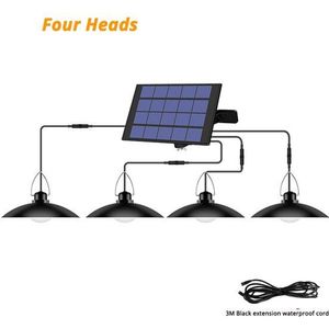 4 Heads Solar Hanglamp Led Buiten Indoor Kroonluchter Solar Lamp Warm Wit Tuin Verlichting Voor Thuis Binnenplaats Decoratie