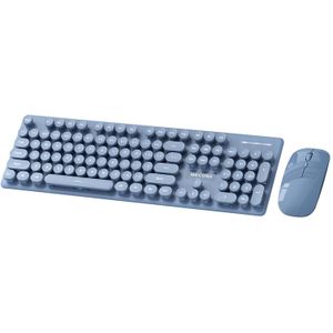 Draadloze Toetsenbord Muis Combo Bluetooth + 2.4G 3 Niveau Dpi Mouse Slim Oplaadbare Voor Mac Os Windows Ios Android pc Computer