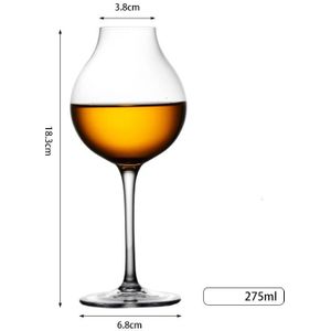 Speciale Whisky Proeverij Glas Whiskey Gevulde Neus Kristallen Wijnglas Elegante Vorm Zoete Wijn Glas