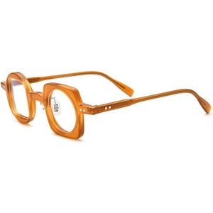 Vintage Ronde Acetaat Brillen Frame Mannen Retro Optische Bijziendheid Prescription Brilmontuur Vrouwen Luxe Brillen
