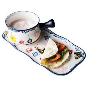 Creatieve Japanse stijl keramische kom en plaat servies set ontbijt brood dessertbord thuis een persoon havermout bowlware
