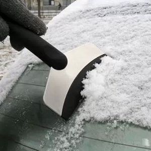 Auto sneeuwschep Auto Voertuigen Ijskrabber Sneeuwschuiver Venster Ice Removal Cleaning Tool Rvs + Anti-bevriezing rubber