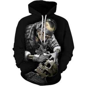 Grappige Schedel Hoodies 3D Hoodies Mannen Vrouwen Sweatshirts Unisex Trainingspakken Casual Streetwear Hooded Trui