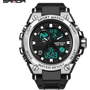 Digtal Horloge Mannen Dual Display Waterdichte Led Horloge Outdoor Sport Elektronische Horloge Zwart Duiken Horloges Paar