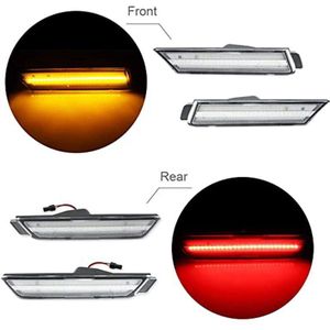 2 Stuks Led Light Side Brake Reflector Licht 96 Smd Led Indicatoren Voor Chevy Camaro Trun Signaal verlichting (Amber)