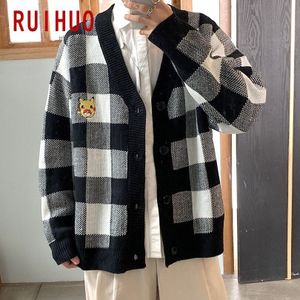 Ruihuo Lente Casual Winter Trui Mannen Mode Warm Vest Mannen Dikke Heren Trui Vest Slim Fit Kleding M-2XL