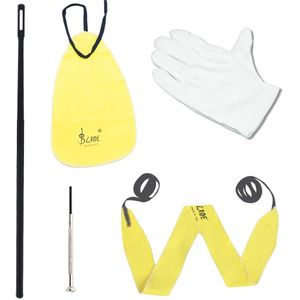 Fluit Cleaning Kit Tools Met Door Doek Wattenstaafje Doek Stok Schroevendraaier Handschoenen