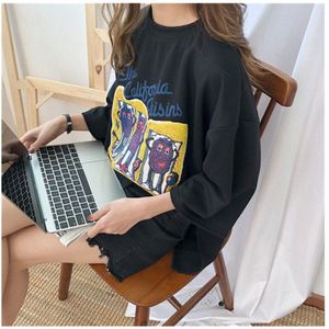 Vrouwen Tops Losse T-shirts Женские Футболки Vrouw T-shirt Harajuku Tees Oversized + Kleding + Vrouwen Camisetas Mujer Half Mouw