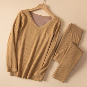 Thermisch Ondergoed Set Winter Vrouwen Lange Onderbroek Sets Fleece Warm Houden In Koud Weer En Herfst Broek Set