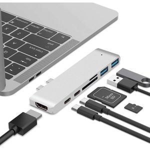 Mosible Usb 3.1 Type-C Hub Adapter Hdmi Vga 4K Thunderbolt 3 Hub Met Hub 3.0 Tf sd Reader Slot Pd Voor Macbook Pro/Air