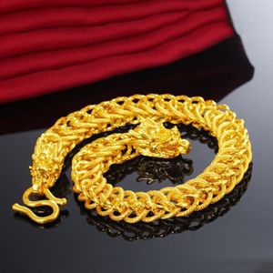 Real 24K Gold Jewelry Armbanden Voor Vrouwen Mannen Fijne Pulseira Feminina Argent 925 Bijoux Bijoux Femme Bizuteria Bruiloft Armbanden