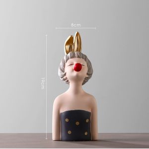 Nordic Meisje Standbeeld Home Decor Hars Moderne Kantoor Woonkamer Sculptuur Decoratieve Beeldjes Voor Interieur Home Decor Accessoires